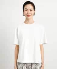FMKGA14120 MICHEL KLEIN(ミッシェルクラン) バックロゴTシャツ ホワイト