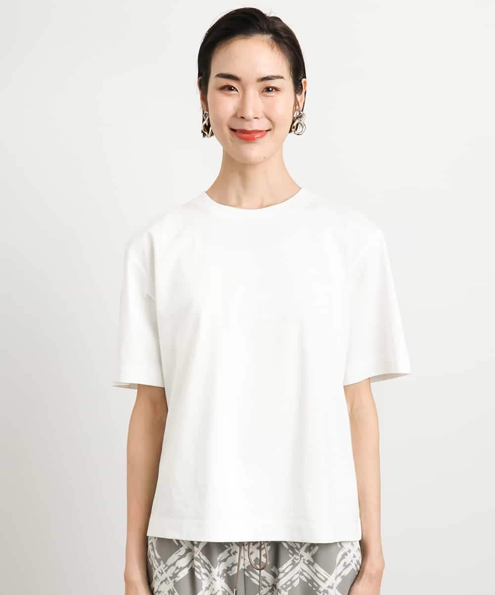 FMKGA14120 MICHEL KLEIN(ミッシェルクラン) バックロゴTシャツ ホワイト