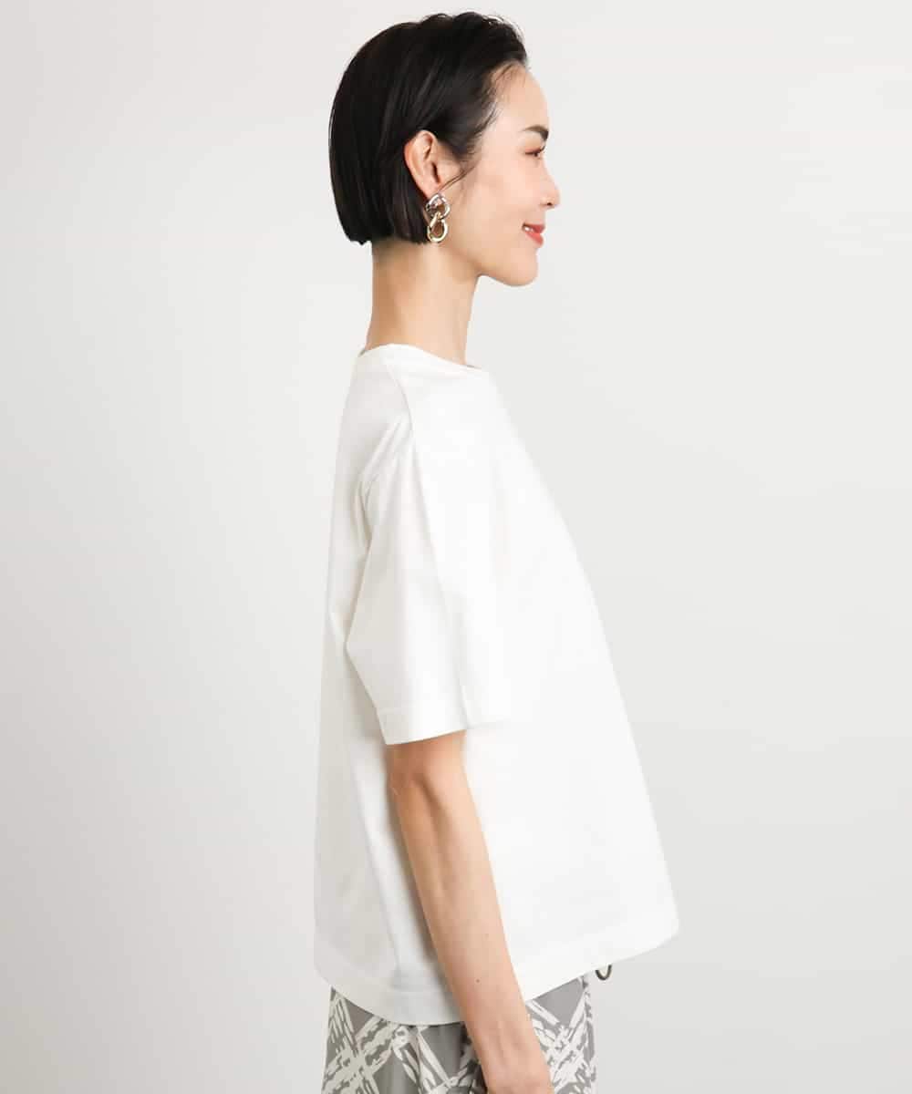 FMKGA14120 MICHEL KLEIN(ミッシェルクラン) バックロゴTシャツ ホワイト