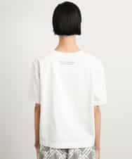 FMKGA14120 MICHEL KLEIN(ミッシェルクラン) バックロゴTシャツ ホワイト