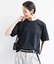 FMKGA14120 MICHEL KLEIN(ミッシェルクラン) バックロゴTシャツ ブラック
