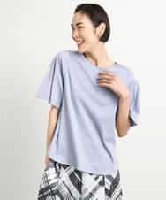 FMKGA15150 MICHEL KLEIN(ミッシェルクラン) [接触冷感]フレアスリーブカットソー ライトブルー