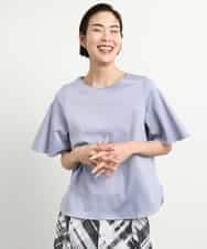 FMKGA15150 MICHEL KLEIN(ミッシェルクラン) [接触冷感]フレアスリーブカットソー ライトブルー