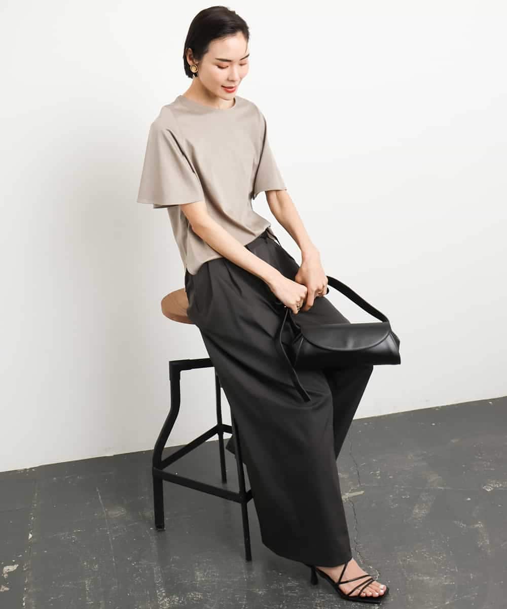 FMKGA15150 MICHEL KLEIN(ミッシェルクラン) [接触冷感]フレアスリーブカットソー ライトブルー