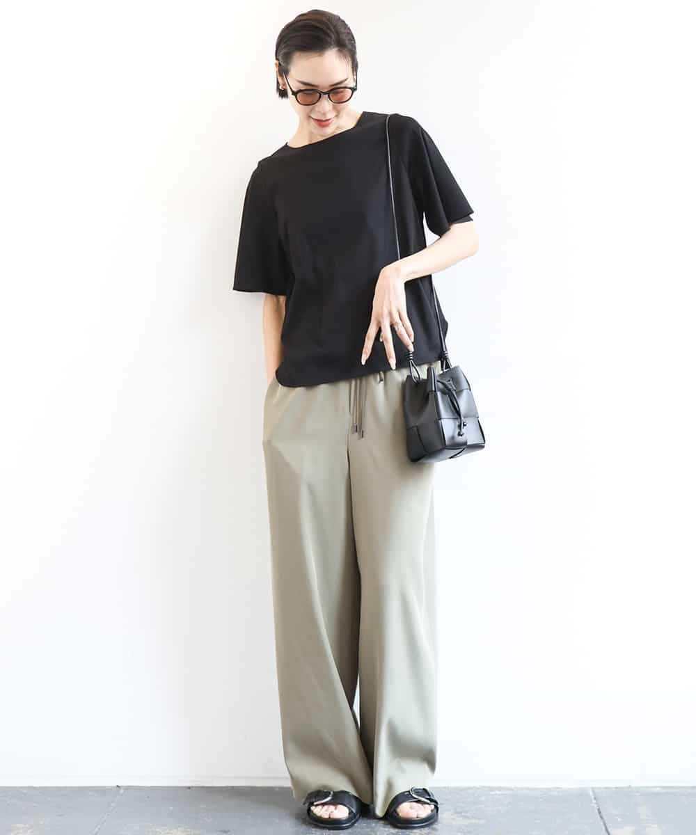FMKGA15150 MICHEL KLEIN(ミッシェルクラン) [接触冷感]フレアスリーブカットソー ライトブルー