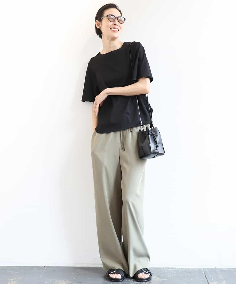 FMKGA15150 MICHEL KLEIN(ミッシェルクラン) [接触冷感]フレアスリーブカットソー ライトブルー