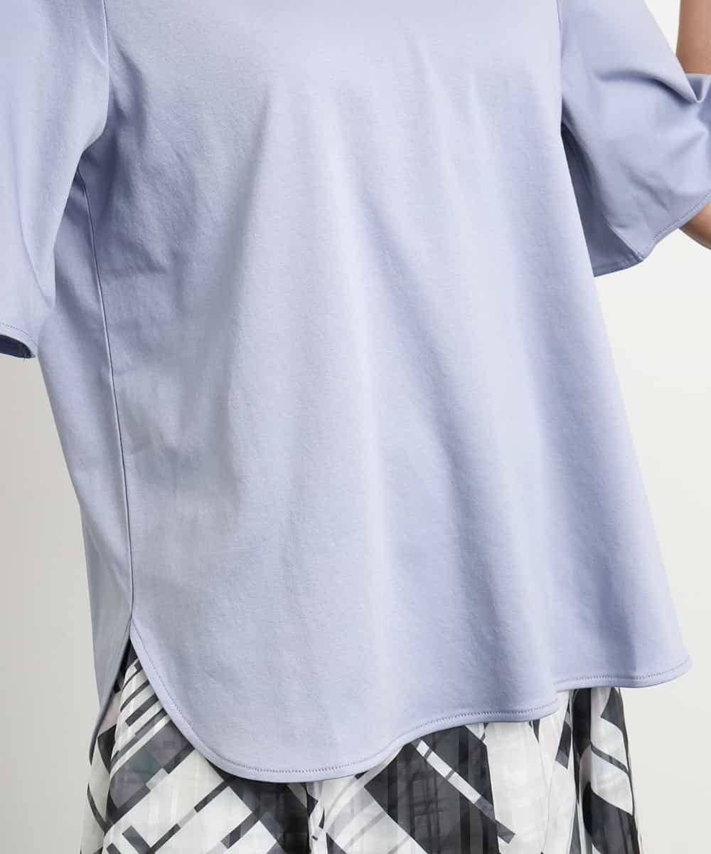 FMKGA15150 MICHEL KLEIN(ミッシェルクラン) [接触冷感]フレアスリーブカットソー ライトブルー
