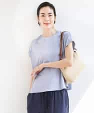 FMKGA16130 MICHEL KLEIN(ミッシェルクラン) [接触冷感]フレンチスリーブカットソー ライトブルー