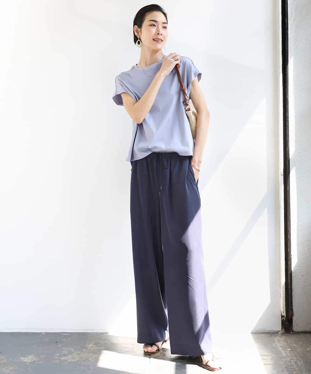 FMKGA16130 MICHEL KLEIN(ミッシェルクラン) [接触冷感]フレンチスリーブカットソー ホワイト
