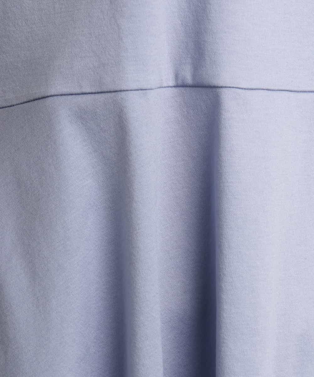 FMKGA19130 MICHEL KLEIN(ミッシェルクラン) [WEB限定/接触冷感]フレンチスリーブペプラムカットソー ライトブルー