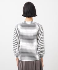 FMKGB10160 MICHEL KLEIN(ミッシェルクラン) ドルマンスリーブボーダーカットソー ホワイト×ブラック