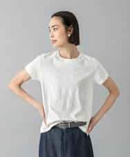 FMKGD01120 MICHEL KLEIN(ミッシェルクラン) クラックプリントロゴTシャツ ホワイト