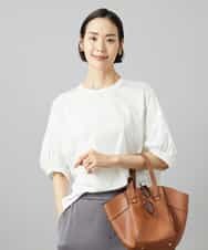 FMKGD01150 MICHEL KLEIN(ミッシェルクラン) 袖ギャザープルオーバー パープル