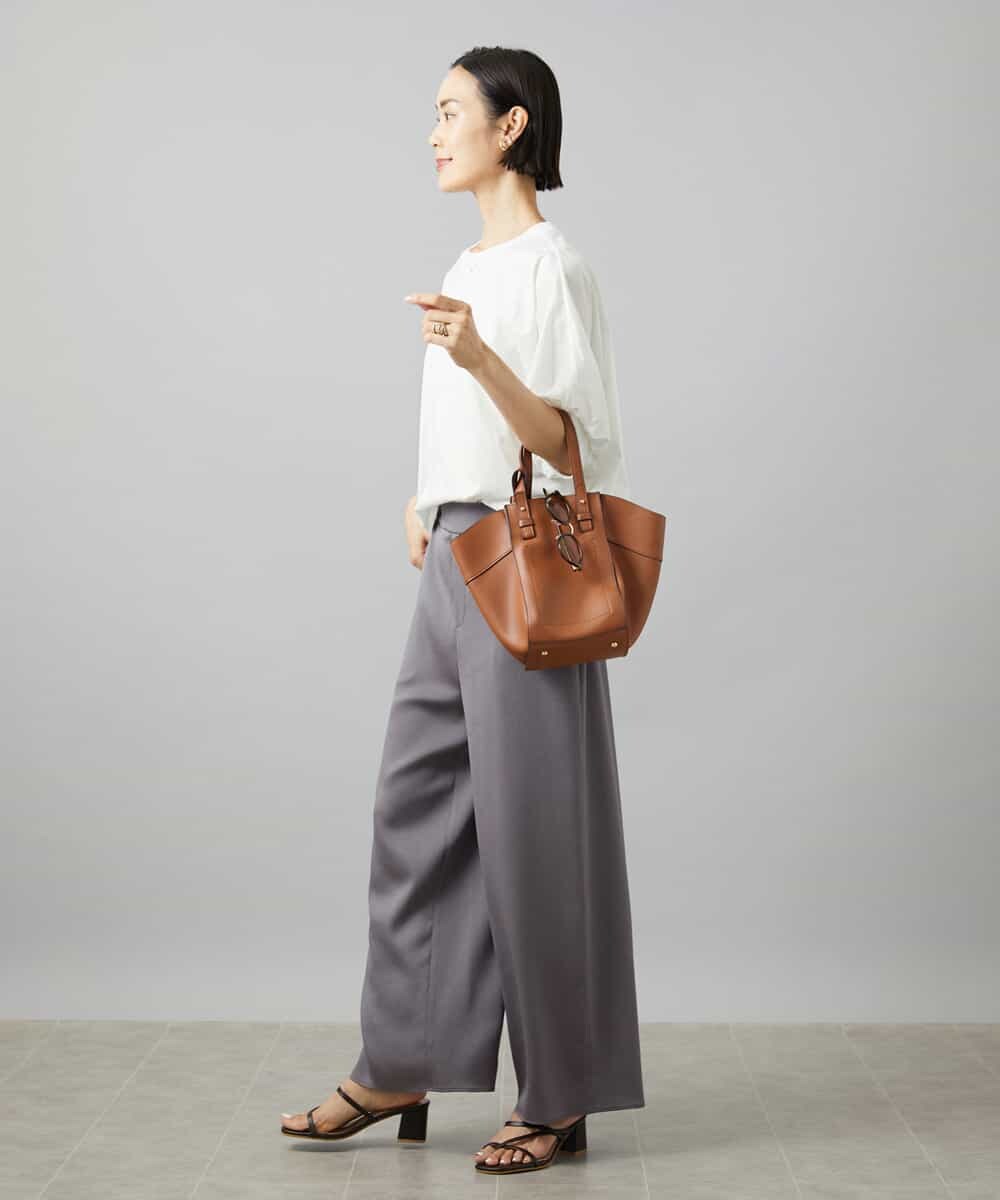 FMKGD01150 MICHEL KLEIN(ミッシェルクラン) 袖ギャザープルオーバー パープル