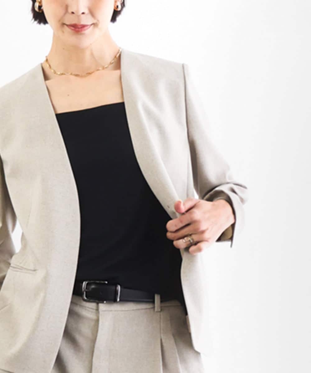 FMKGD02110 MICHEL KLEIN [遮熱効果素材]スクエアネックタンクトップ