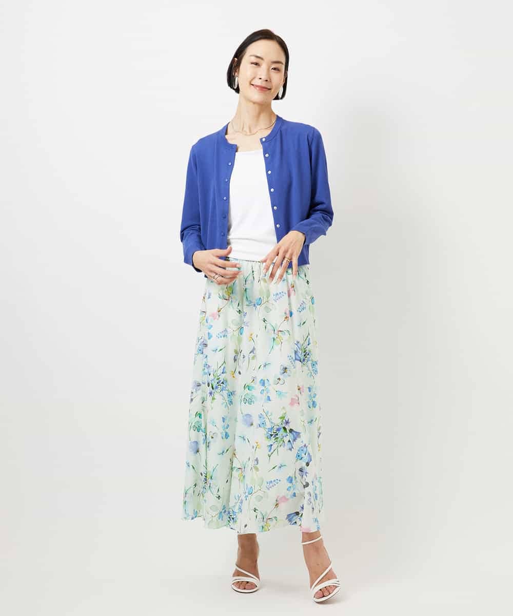 FMKGD02110 MICHEL KLEIN(ミッシェルクラン) [遮熱効果素材]スクエアネックタンクトップ ホワイト