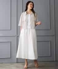 FMKGD02110 MICHEL KLEIN(ミッシェルクラン) [遮熱効果素材]スクエアネックタンクトップ ホワイト