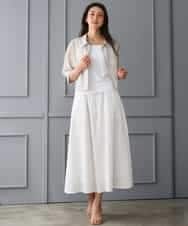 FMKGD02110 MICHEL KLEIN(ミッシェルクラン) [遮熱効果素材]スクエアネックタンクトップ ホワイト