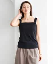 FMKGD02110 MICHEL KLEIN(ミッシェルクラン) [遮熱効果素材]スクエアネックタンクトップ ホワイト