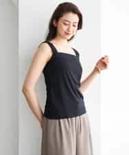 FMKGD02110 MICHEL KLEIN(ミッシェルクラン) [遮熱効果素材]スクエアネックタンクトップ ホワイト