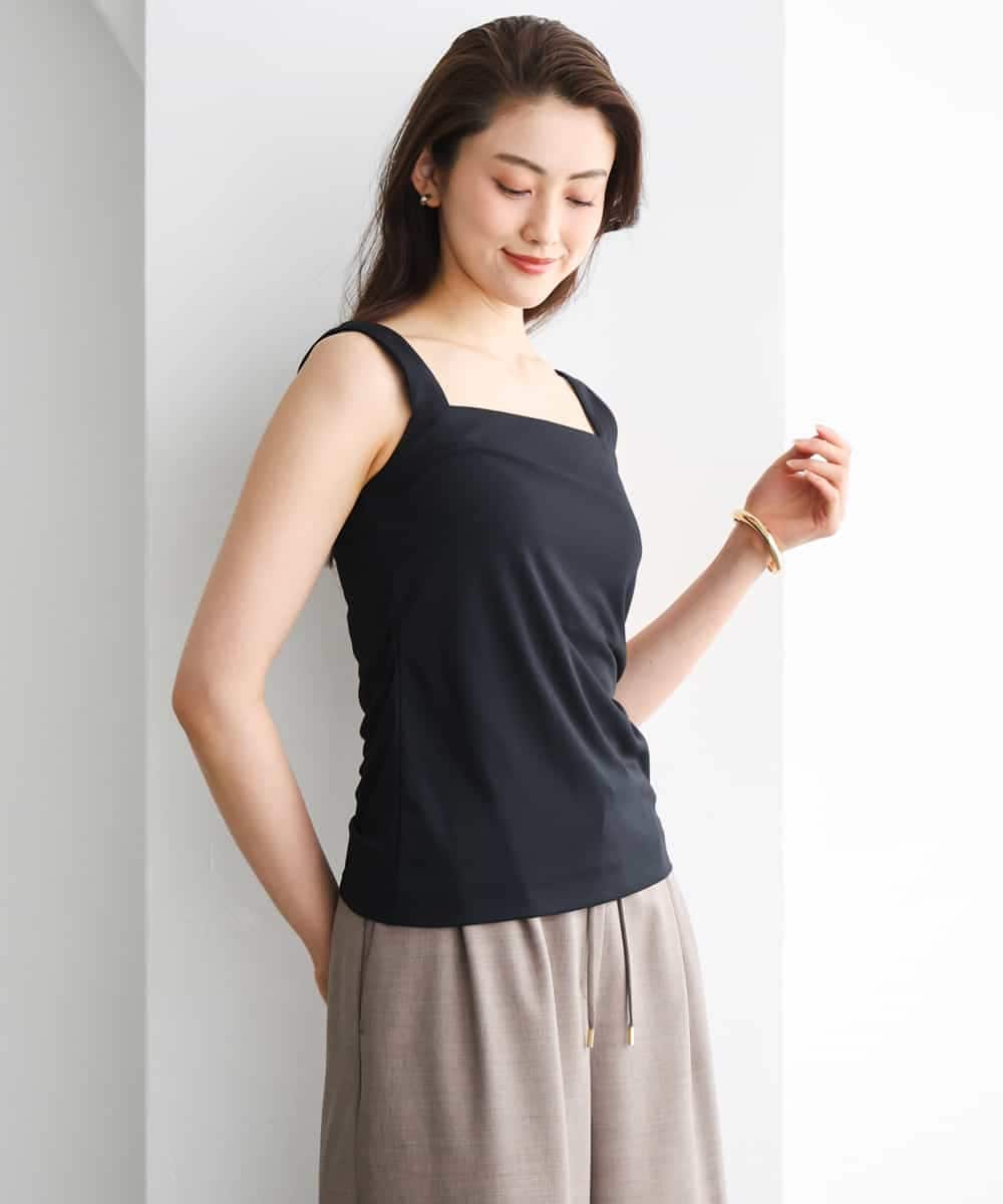 FMKGD02110 MICHEL KLEIN(ミッシェルクラン) [遮熱効果素材]スクエアネックタンクトップ ホワイト