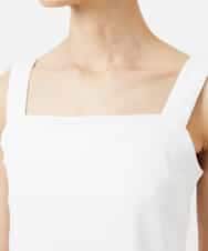 FMKGD02110 MICHEL KLEIN(ミッシェルクラン) [遮熱効果素材]スクエアネックタンクトップ ホワイト