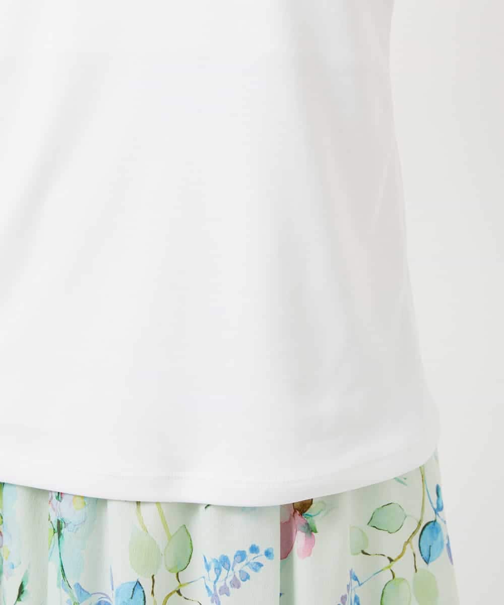 FMKGD02110 MICHEL KLEIN(ミッシェルクラン) [遮熱効果素材]スクエアネックタンクトップ ホワイト