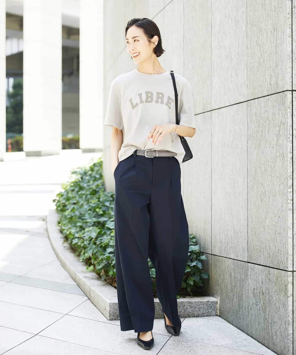 FMKGD02140 MICHEL KLEIN(ミッシェルクラン) ボクシ―ロゴＴシャツ ライトグレー