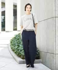 FMKGD02140 MICHEL KLEIN(ミッシェルクラン) ボクシ―ロゴＴシャツ ライトグレー