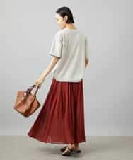 FMKGD02140 MICHEL KLEIN(ミッシェルクラン) ボクシ―ロゴＴシャツ ライトグレー
