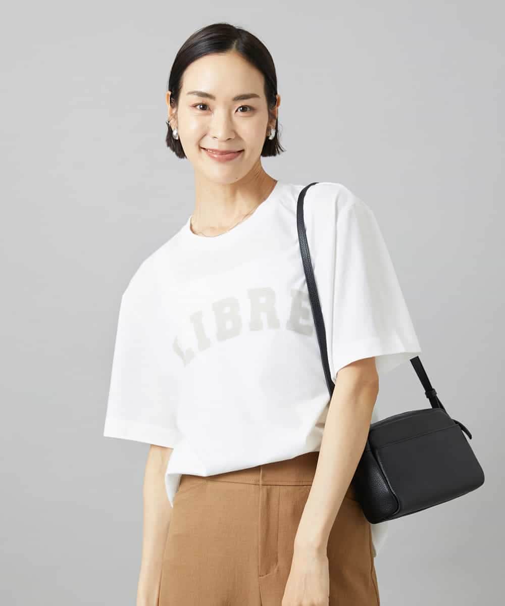 FMKGD02140 MICHEL KLEIN(ミッシェルクラン) ボクシ―ロゴＴシャツ ライトグレー