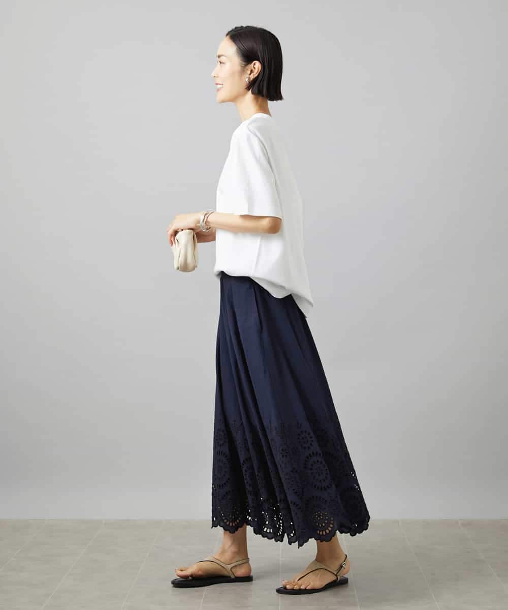 FMKGD02140 MICHEL KLEIN(ミッシェルクラン) ボクシ―ロゴＴシャツ ライトグレー