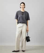 FMKGD02140 MICHEL KLEIN(ミッシェルクラン) ボクシ―ロゴＴシャツ ライトグレー