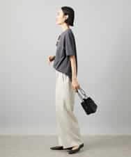 FMKGD02140 MICHEL KLEIN(ミッシェルクラン) ボクシ―ロゴＴシャツ ライトグレー
