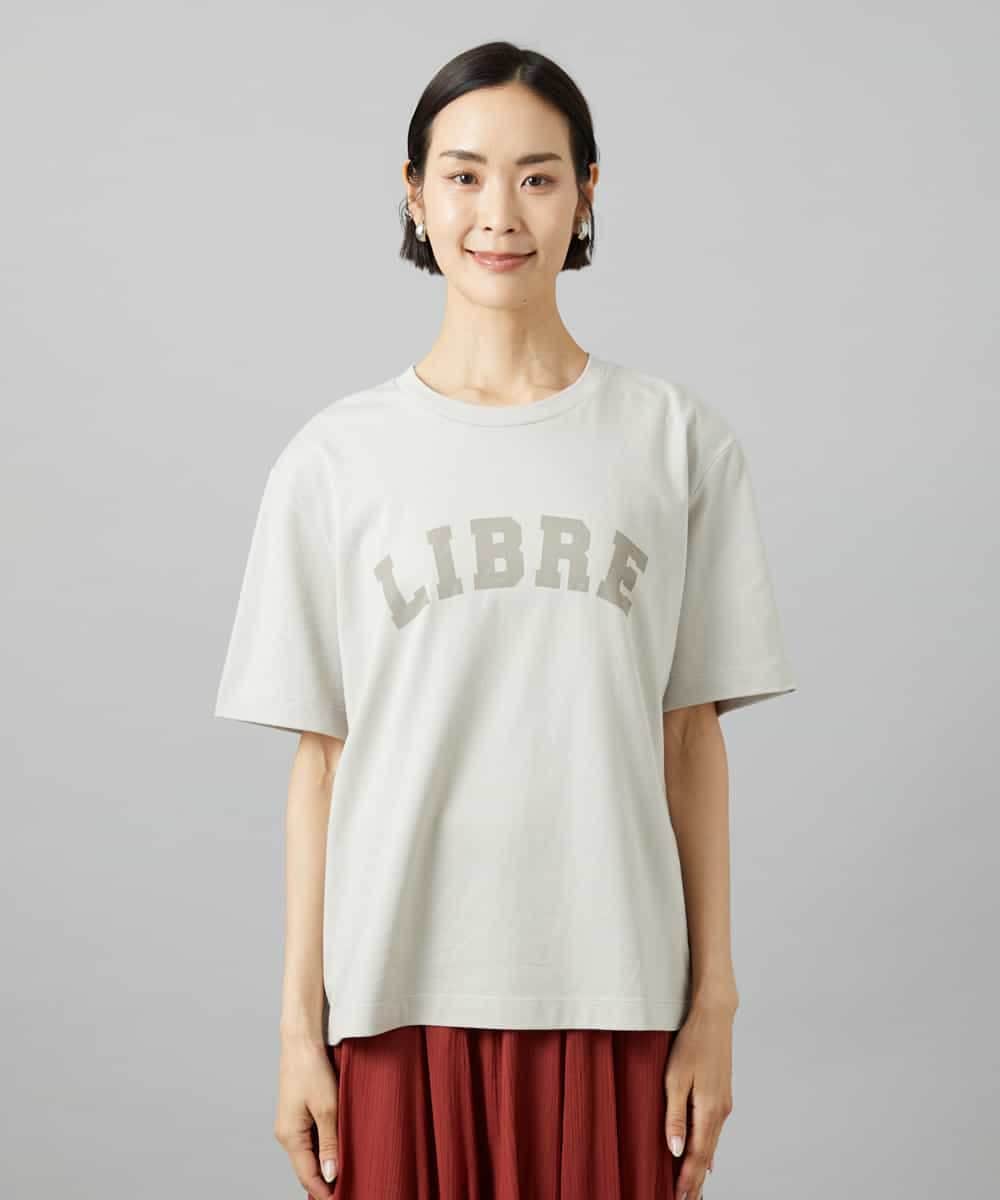 FMKGD02140 MICHEL KLEIN(ミッシェルクラン) ボクシ―ロゴＴシャツ ライトグレー