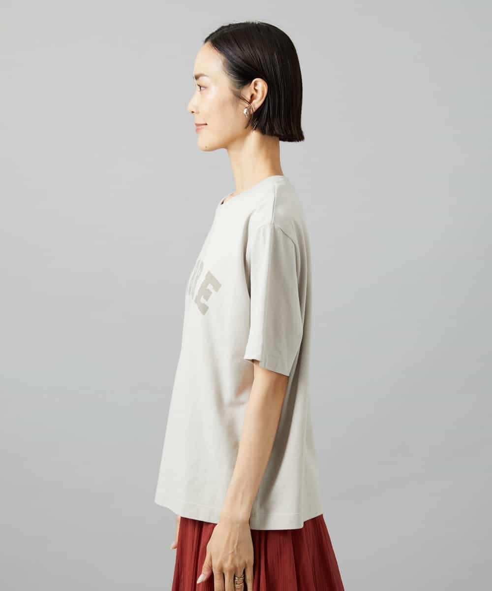 FMKGD02140 MICHEL KLEIN(ミッシェルクラン) ボクシ―ロゴＴシャツ ライトグレー