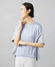 FMKGD03150 MICHEL KLEIN(ミッシェルクラン) サテンドッキングプルオーバー ライトブルー