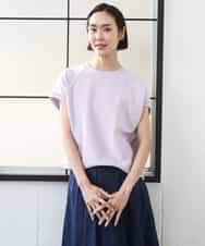 FMKGD03180 MICHEL KLEIN(ミッシェルクラン) オーガニックコットン フレンチスリーブプルオーバー ラベンダー