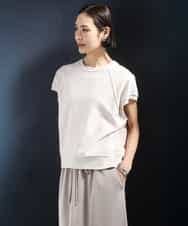 FMKGD03180 MICHEL KLEIN(ミッシェルクラン) オーガニックコットン フレンチスリーブプルオーバー ラベンダー