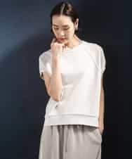 FMKGD03180 MICHEL KLEIN(ミッシェルクラン) オーガニックコットン フレンチスリーブプルオーバー ラベンダー