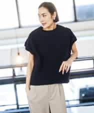 FMKGD03180 MICHEL KLEIN(ミッシェルクラン) オーガニックコットン フレンチスリーブプルオーバー ラベンダー