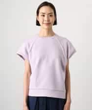 FMKGD03180 MICHEL KLEIN(ミッシェルクラン) オーガニックコットン フレンチスリーブプルオーバー ラベンダー