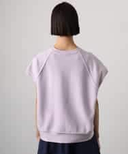 FMKGD03180 MICHEL KLEIN(ミッシェルクラン) オーガニックコットン フレンチスリーブプルオーバー ラベンダー