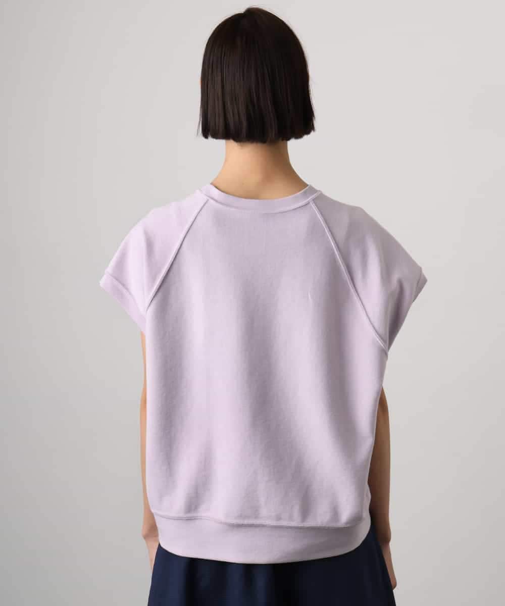 FMKGD03180 MICHEL KLEIN(ミッシェルクラン) オーガニックコットン フレンチスリーブプルオーバー ラベンダー