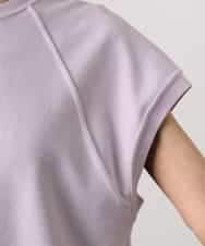 FMKGD03180 MICHEL KLEIN(ミッシェルクラン) オーガニックコットン フレンチスリーブプルオーバー ラベンダー