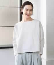 FMKGD04150 MICHEL KLEIN(ミッシェルクラン) タックデザイン バスクTシャツ アイボリー