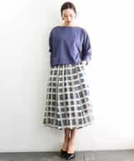 FMKGD04150 MICHEL KLEIN(ミッシェルクラン) タックデザイン バスクTシャツ アイボリー