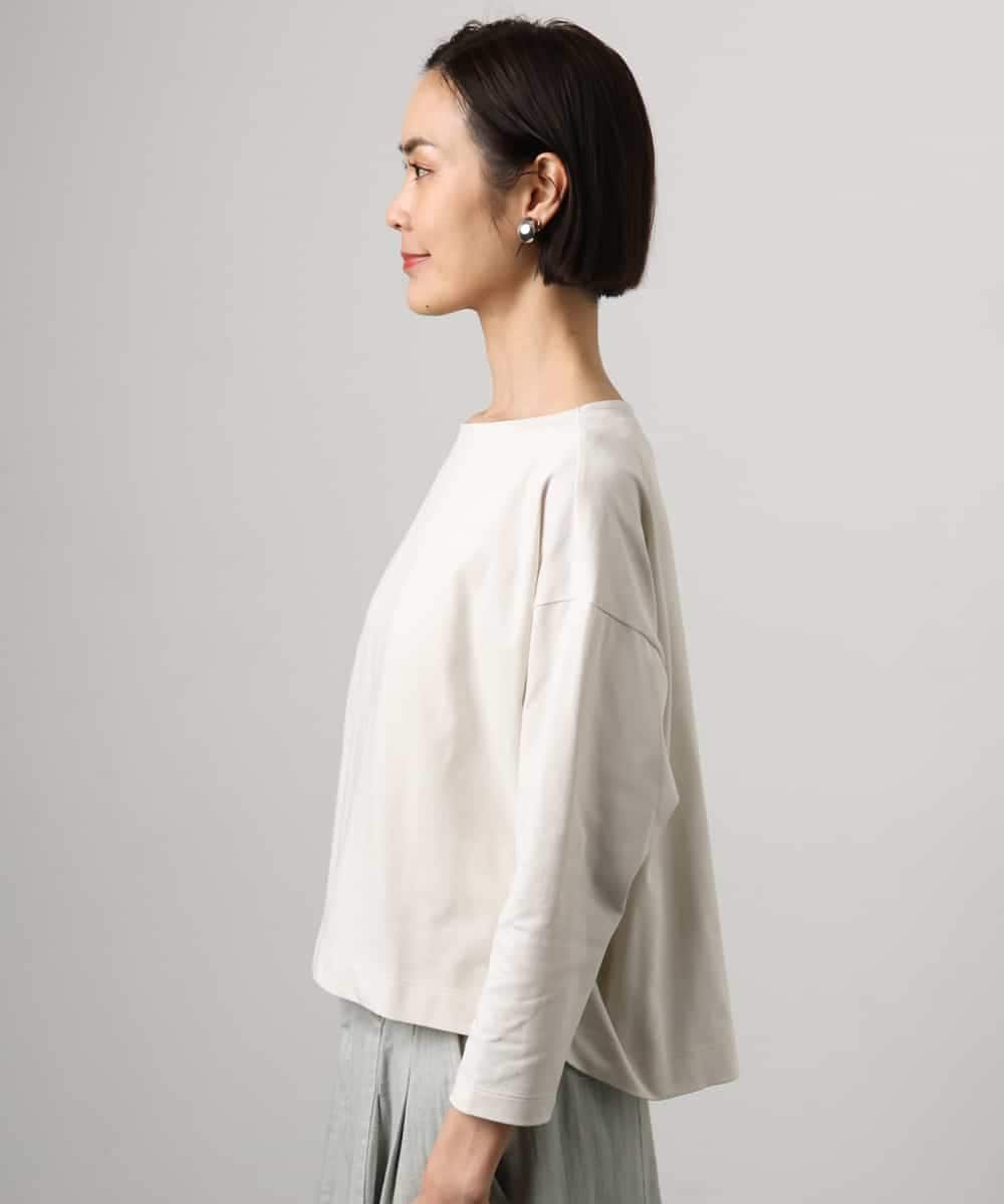 FMKGD04150 MICHEL KLEIN(ミッシェルクラン) タックデザイン バスクTシャツ アイボリー