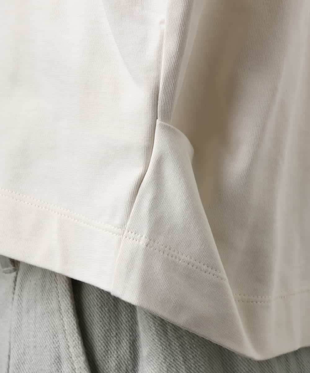 FMKGD04150 MICHEL KLEIN(ミッシェルクラン) タックデザイン バスクTシャツ アイボリー