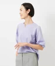 FMKGD05180 MICHEL KLEIN(ミッシェルクラン) 異素材スリーブカットソー ネイビー